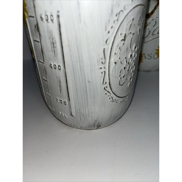 2 Ball Mason Jars Hand Painted Summer Bicycle Sunflowers 32oz & 16oz With Bands - Picture 13 of 16